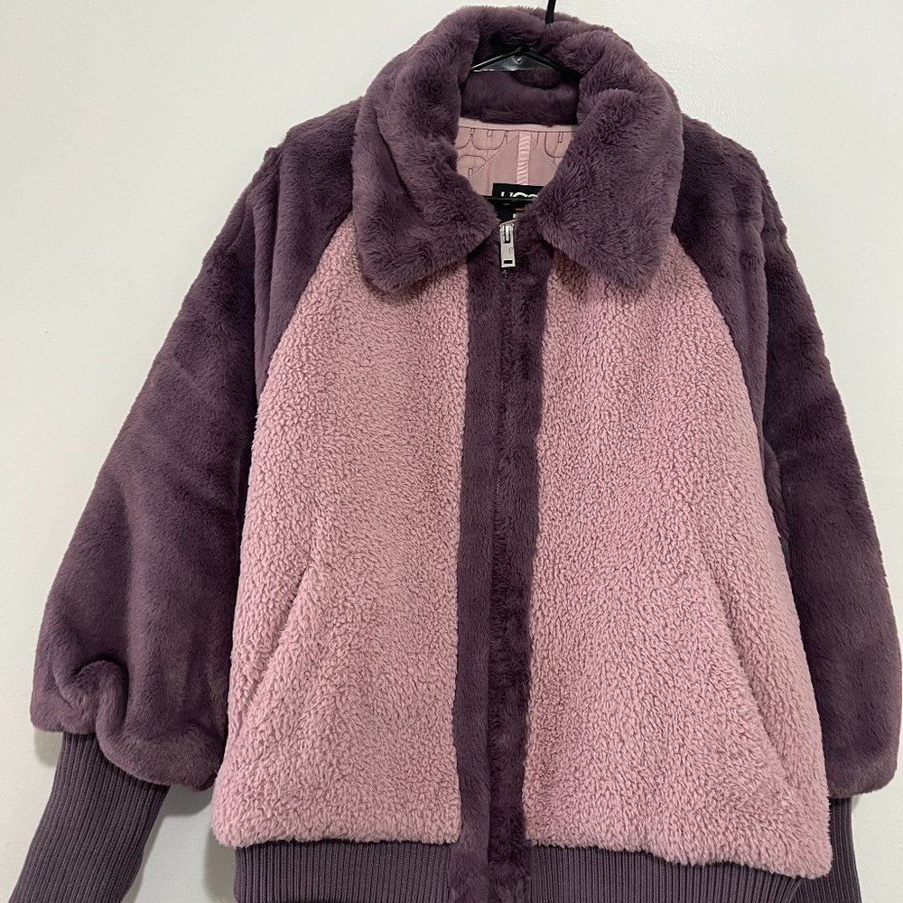 UGG Augusta Sherpa Baseball Jacket Midnight Purple